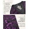 image:imageCOOFANDY Mens Paisley Vests Victorian Steampunk Gothic Suit Vest Slim Fit VNeck Tuxedo WaistcoatPurple
