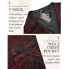image:imageCOOFANDY Mens Paisley Vests Victorian Steampunk Gothic Suit Vest Slim Fit VNeck Tuxedo WaistcoatWine Red