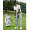image:imageCOOFANDY Mens Polo Shirts 100 Cotton Heavyweight Short Sleeve Button Golf Shirts Classic Pullover Ribbed Collar and CuffsAll White