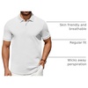 image:imageCOOFANDY Mens Polo Shirts 100 Cotton Heavyweight Short Sleeve Button Golf Shirts Classic Pullover Ribbed Collar and CuffsAll White