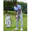 image:imageCOOFANDY Mens Polo Shirts 100 Cotton Heavyweight Short Sleeve Button Golf Shirts Classic Pullover Ribbed Collar and CuffsClear Blue