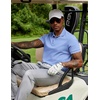 image:imageCOOFANDY Mens Polo Shirts 100 Cotton Heavyweight Short Sleeve Button Golf Shirts Classic Pullover Ribbed Collar and CuffsClear Blue