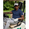image:imageCOOFANDY Mens Polo Shirts 100 Cotton Heavyweight Short Sleeve Button Golf Shirts Classic Pullover Ribbed Collar and CuffsDark Navy