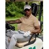 image:imageCOOFANDY Mens Polo Shirts 100 Cotton Heavyweight Short Sleeve Button Golf Shirts Classic Pullover Ribbed Collar and CuffsKhaki