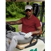 image:imageCOOFANDY Mens Polo Shirts 100 Cotton Heavyweight Short Sleeve Button Golf Shirts Classic Pullover Ribbed Collar and CuffsWine Red