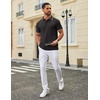 image:imageCOOFANDY Mens Polo Shirts Classic Short Sleeve Polo T Shirts Cotton Pique Casual Summer Fashion Golf ShirtBlack