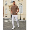 image:imageCOOFANDY Mens Polo Shirts Classic Short Sleeve Polo T Shirts Cotton Pique Casual Summer Fashion Golf ShirtBrown