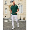 image:imageCOOFANDY Mens Polo Shirts Classic Short Sleeve Polo T Shirts Cotton Pique Casual Summer Fashion Golf ShirtDark Green