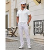 image:imageCOOFANDY Mens Polo Shirts Classic Short Sleeve Polo T Shirts Cotton Pique Casual Summer Fashion Golf ShirtWhite