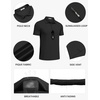 image:imageCOOFANDY Mens Polo Shirts Short Sleeve Pique Jersey Golf Shirt Casual Summer Collared TShirtsAblack