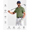 image:imageCOOFANDY Mens Polo Shirts Short Sleeve Pique Jersey Golf Shirt Casual Summer Collared TShirtsArmy Green