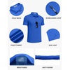 image:imageCOOFANDY Mens Polo Shirts Short Sleeve Pique Jersey Golf Shirt Casual Summer Collared TShirtsBlue