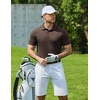 image:imageCOOFANDY Mens Polo Shirts Short Sleeve Pique Jersey Golf Shirt Casual Summer Collared TShirtsBrown