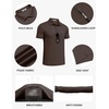 image:imageCOOFANDY Mens Polo Shirts Short Sleeve Pique Jersey Golf Shirt Casual Summer Collared TShirtsBrown