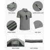 image:imageCOOFANDY Mens Polo Shirts Short Sleeve Pique Jersey Golf Shirt Casual Summer Collared TShirtsDark Grey