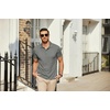image:imageCOOFANDY Mens Polo Shirts Short Sleeve Pique Jersey Golf Shirt Casual Summer Collared TShirtsDark Grey