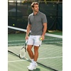 image:imageCOOFANDY Mens Polo Shirts Short Sleeve Pique Jersey Golf Shirt Casual Summer Collared TShirtsDark Grey