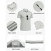 image:imageCOOFANDY Mens Polo Shirts Short Sleeve Pique Jersey Golf Shirt Casual Summer Collared TShirtsLight Grey