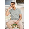 image:imageCOOFANDY Mens Polo Shirts Short Sleeve Pique Jersey Golf Shirt Casual Summer Collared TShirtsLight Grey
