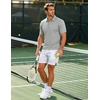 image:imageCOOFANDY Mens Polo Shirts Short Sleeve Pique Jersey Golf Shirt Casual Summer Collared TShirtsLight Grey