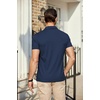 image:imageCOOFANDY Mens Polo Shirts Short Sleeve Pique Jersey Golf Shirt Casual Summer Collared TShirtsNavy Blue