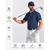 image:imageCOOFANDY Mens Polo Shirts Short Sleeve Pique Jersey Golf Shirt Casual Summer Collared TShirtsNavy Blue