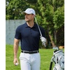 image:imageCOOFANDY Mens Polo Shirts Short Sleeve Pique Jersey Golf Shirt Casual Summer Collared TShirtsNavy Blue