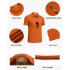 image:imageCOOFANDY Mens Polo Shirts Short Sleeve Pique Jersey Golf Shirt Casual Summer Collared TShirtsOrange