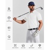 image:imageCOOFANDY Mens Polo Shirts Short Sleeve Pique Jersey Golf Shirt Casual Summer Collared TShirtsWhite