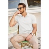 image:imageCOOFANDY Mens Polo Shirts Short Sleeve Pique Jersey Golf Shirt Casual Summer Collared TShirtsWhite