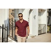 image:imageCOOFANDY Mens Polo Shirts Short Sleeve Pique Jersey Golf Shirt Casual Summer Collared TShirtsWine Red