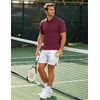 image:imageCOOFANDY Mens Polo Shirts Short Sleeve Pique Jersey Golf Shirt Casual Summer Collared TShirtsWine Red