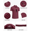 image:imageCOOFANDY Mens Polo Shirts Short Sleeve Pique Jersey Golf Shirt Casual Summer Collared TShirtsWine Red