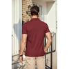 image:imageCOOFANDY Mens Polo Shirts Short Sleeve Pique Jersey Golf Shirt Casual Summer Collared TShirtsWine Red