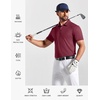 image:imageCOOFANDY Mens Polo Shirts Short Sleeve Pique Jersey Golf Shirt Casual Summer Collared TShirtsWine Red