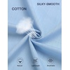 image:imageCOOFANDY Mens Short Sleeve Button Down Shirt Casual Cotton Shirts Beach Summer Linen Shirts with PocketLight Blue