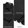 image:imageCOOFANDY Mens Short Sleeve Button Down Shirts Casual Linen Shirts for Men Textured Summer Beach ShirtBlack