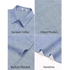 image:imageCOOFANDY Mens Short Sleeve Button Down Shirts Casual Linen Shirts for Men Textured Summer Beach ShirtBlue