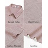 image:imageCOOFANDY Mens Short Sleeve Button Down Shirts Casual Linen Shirts for Men Textured Summer Beach ShirtKhaki