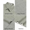 image:imageCOOFANDY Mens Short Sleeve Button Down Shirts Casual Linen Shirts for Men Textured Summer Beach ShirtLight Green