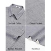 image:imageCOOFANDY Mens Short Sleeve Button Down Shirts Casual Linen Shirts for Men Textured Summer Beach ShirtLight Grey