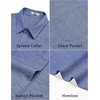 image:imageCOOFANDY Mens Short Sleeve Button Down Shirts Casual Linen Shirts for Men Textured Summer Beach ShirtSky Blue
