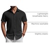 image:imageCOOFANDY Mens Short Sleeve Button Down Shirts Casual Summer Shirt Untucked Dress ShirtsBlack