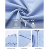 image:imageCOOFANDY Mens Short Sleeve Button Down Shirts Casual Summer Shirt Untucked Dress ShirtsClear Blue