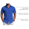 image:imageCOOFANDY Mens Short Sleeve Button Down Shirts Casual Summer Shirt Untucked Dress ShirtsSky Blue