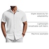 image:imageCOOFANDY Mens Short Sleeve Button Down Shirts Casual Summer Shirt Untucked Dress ShirtsWhite