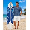image:imageCOOFANDY Mens Short Sleeve Button Down Shirts Casual Summer Shirts Linen Beach Shirt with PocketDark Blue