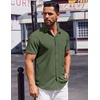 image:imageCOOFANDY Mens Short Sleeve Button Down Shirts Wrinkle Free Dress Shirt for Men Casual Untucked Shirt with PocketArmy Green