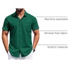 image:imageCOOFANDY Mens Short Sleeve Button Down Shirts Wrinkle Free Dress Shirt for Men Casual Untucked Shirt with PocketDark Green