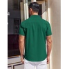 image:imageCOOFANDY Mens Short Sleeve Button Down Shirts Wrinkle Free Dress Shirt for Men Casual Untucked Shirt with PocketDark Green
